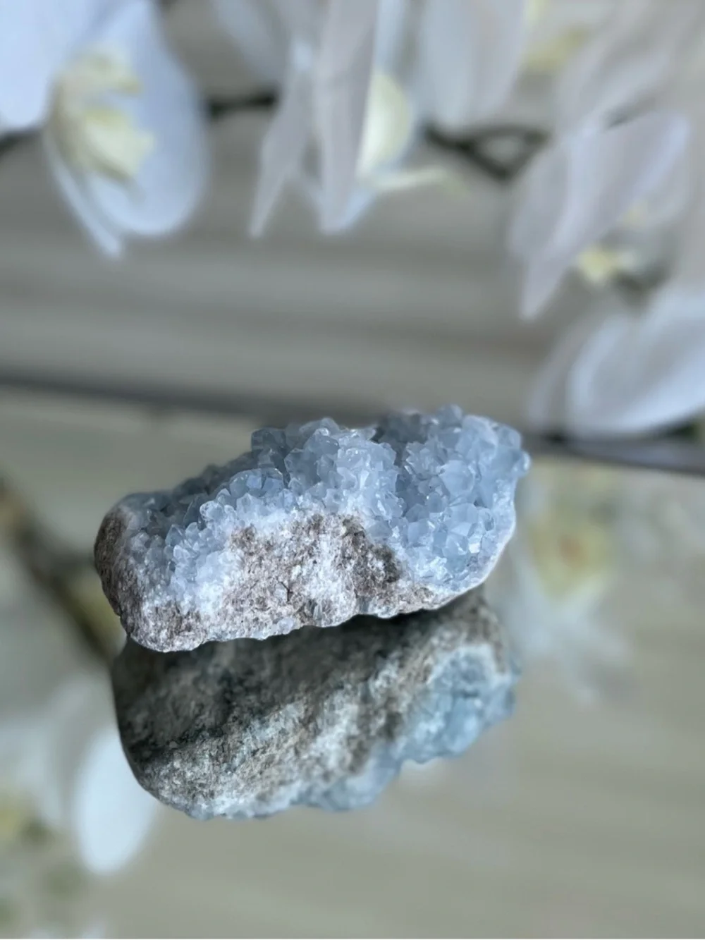 Raw Madagascar Blue Celestite Cluster - Picture 5 of 9